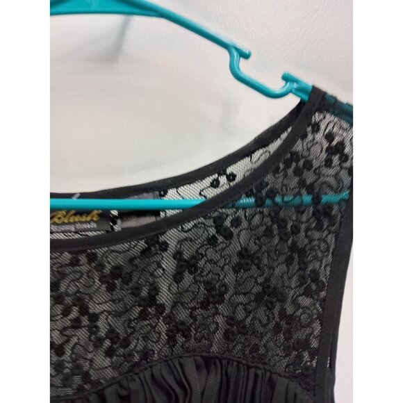 Blush By Young Threadd Maxi Dress Small Black Lace Formal Party Holiday Fairy - Picture 4 of 12